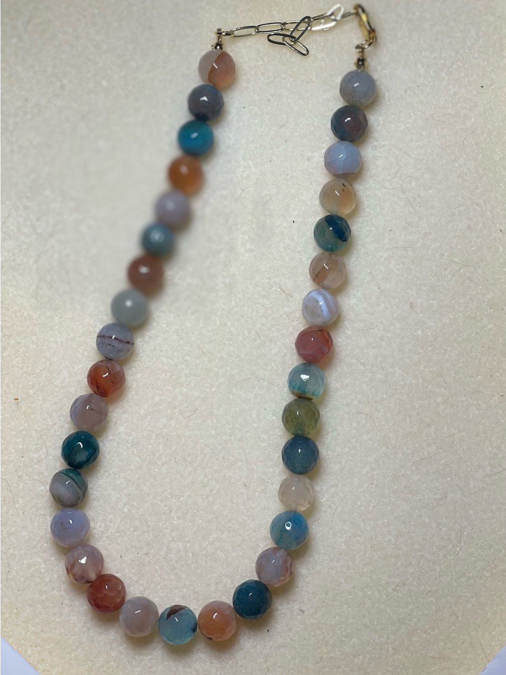 Multicolor Faceted Agate Bead Necklace - Women Jewelry